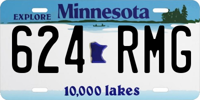 MN license plate 624RMG