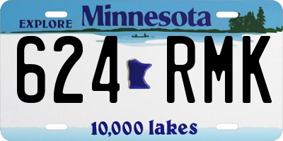 MN license plate 624RMK