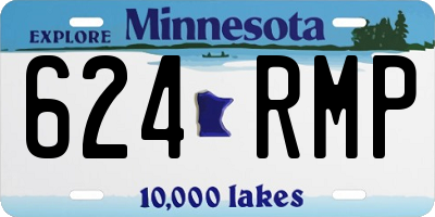MN license plate 624RMP