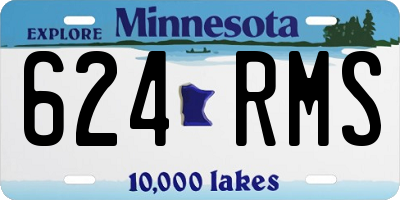 MN license plate 624RMS