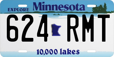 MN license plate 624RMT