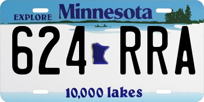 MN license plate 624RRA