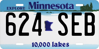 MN license plate 624SEB