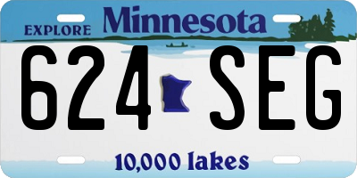 MN license plate 624SEG