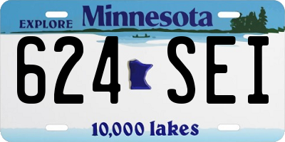 MN license plate 624SEI