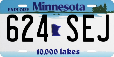 MN license plate 624SEJ