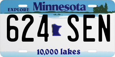 MN license plate 624SEN
