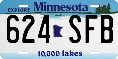 MN license plate 624SFB