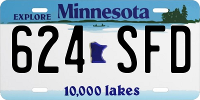 MN license plate 624SFD