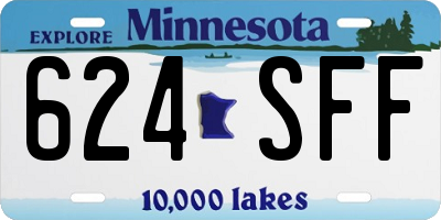 MN license plate 624SFF