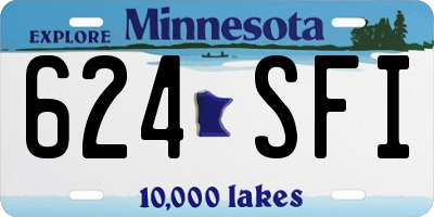 MN license plate 624SFI