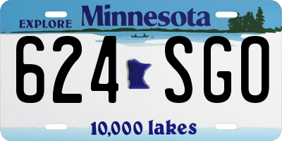 MN license plate 624SGO