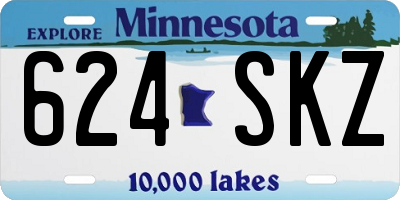 MN license plate 624SKZ