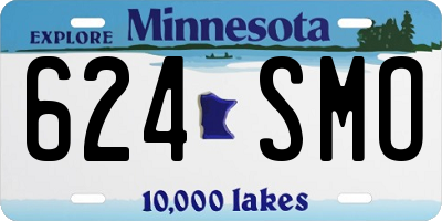 MN license plate 624SMO