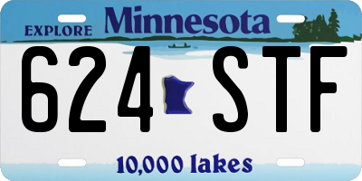 MN license plate 624STF