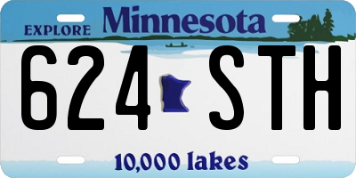 MN license plate 624STH