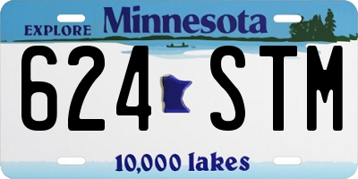 MN license plate 624STM
