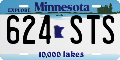 MN license plate 624STS
