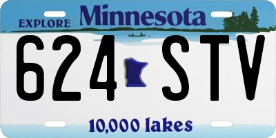 MN license plate 624STV