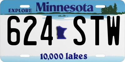 MN license plate 624STW