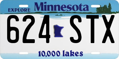 MN license plate 624STX