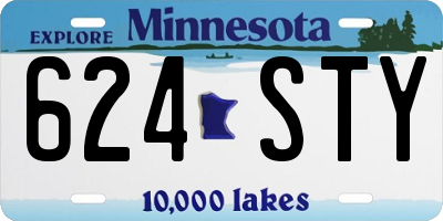 MN license plate 624STY