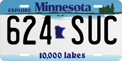 MN license plate 624SUC