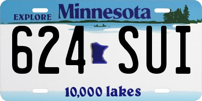 MN license plate 624SUI