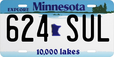 MN license plate 624SUL