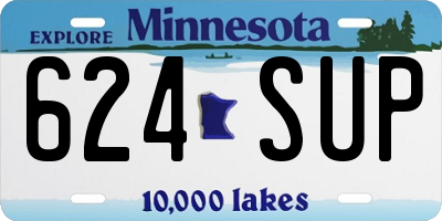 MN license plate 624SUP