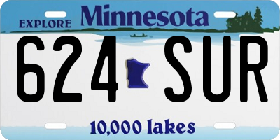 MN license plate 624SUR