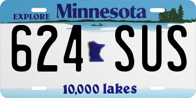 MN license plate 624SUS