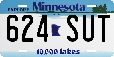 MN license plate 624SUT