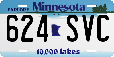 MN license plate 624SVC