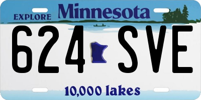 MN license plate 624SVE