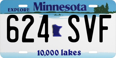 MN license plate 624SVF