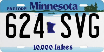 MN license plate 624SVG