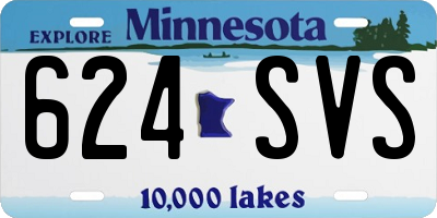 MN license plate 624SVS