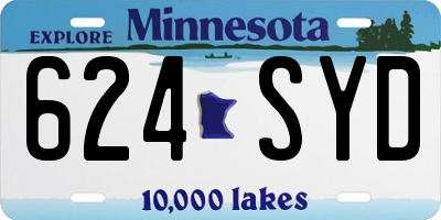 MN license plate 624SYD