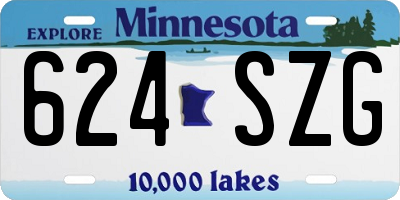 MN license plate 624SZG