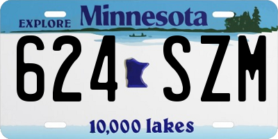 MN license plate 624SZM