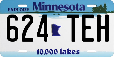 MN license plate 624TEH