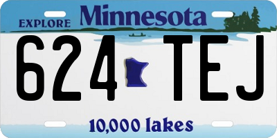 MN license plate 624TEJ