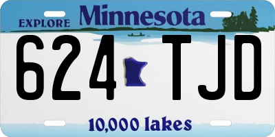 MN license plate 624TJD