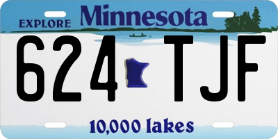 MN license plate 624TJF