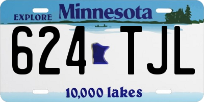 MN license plate 624TJL