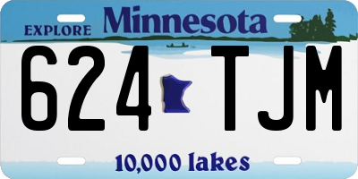 MN license plate 624TJM