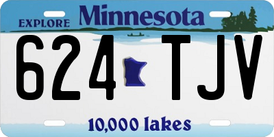 MN license plate 624TJV