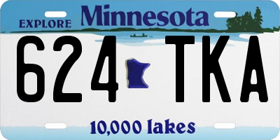 MN license plate 624TKA