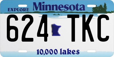 MN license plate 624TKC